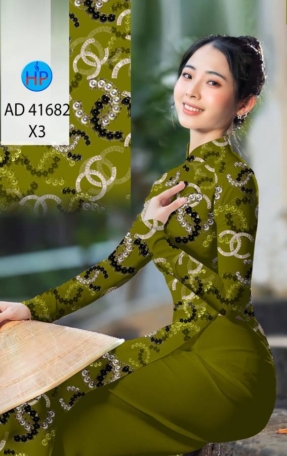 Vải Áo Dài Hoa Văn Chanel AD 41682 3